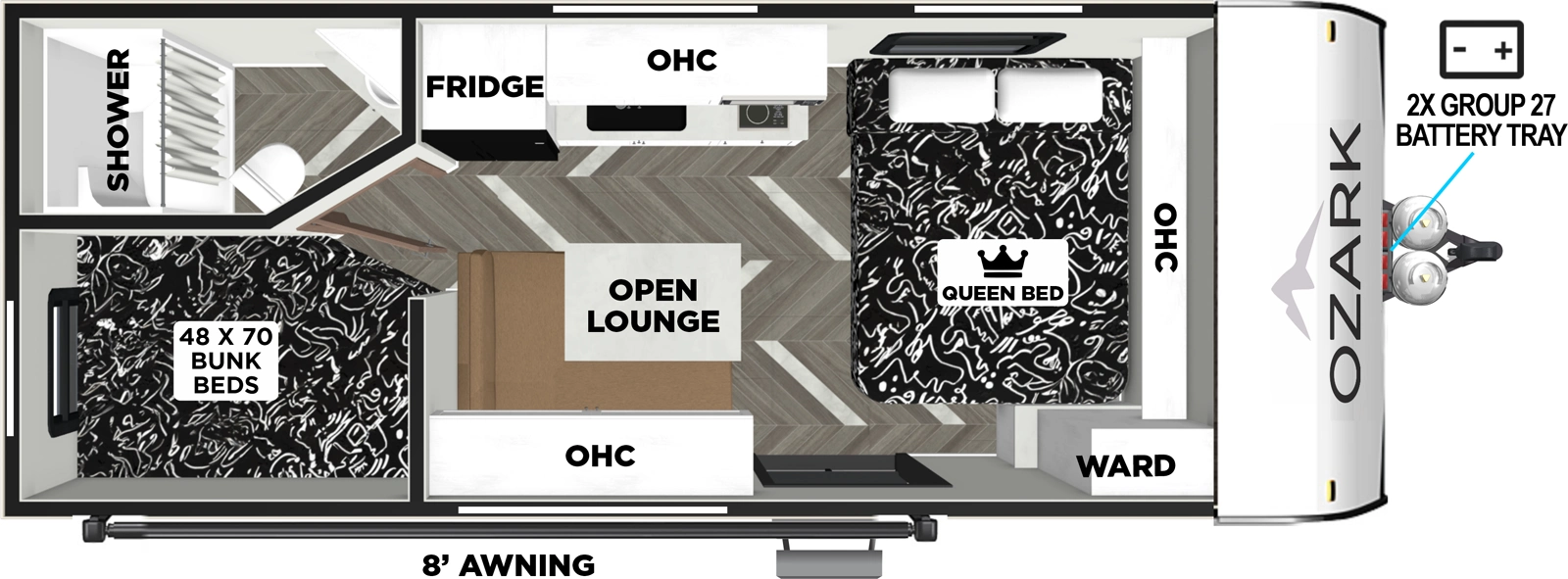 Ozark 1620DBLE Floorplan